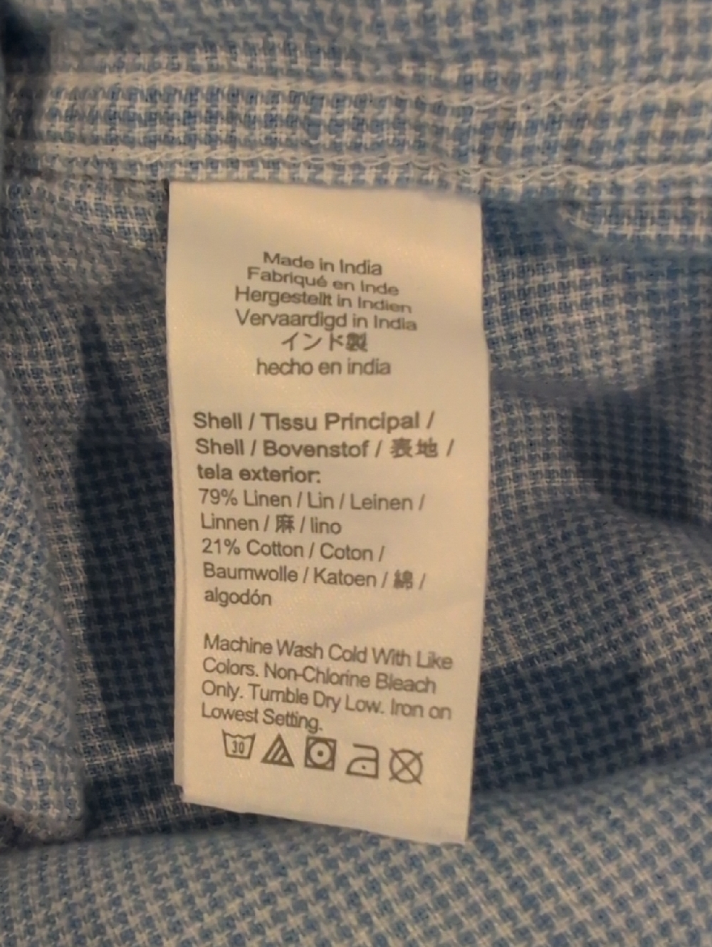 J. Crew Men's Small Linen-Cotton Long Sleeve Button Down Shirt Style #BW356 - Picture 10 of 14